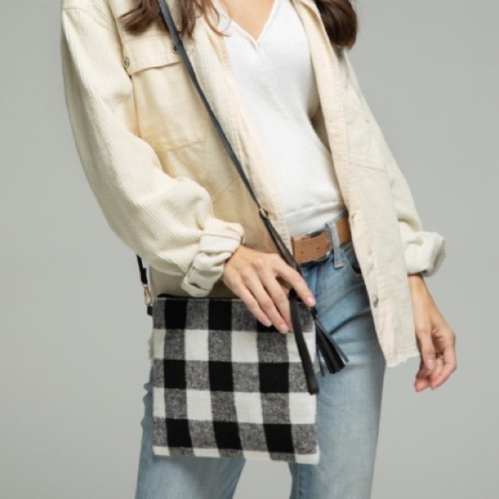 Buffalo Check Crossbody / Clutch Bag